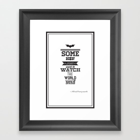 dark knight Framed Art Print