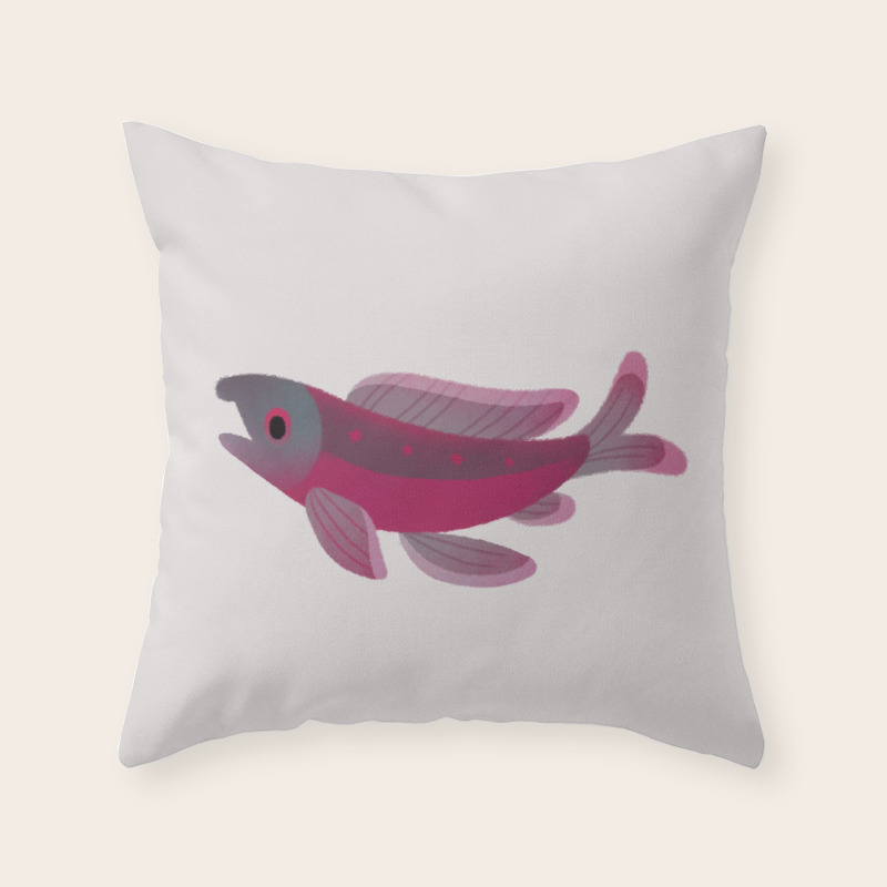 salmon shaped pillow