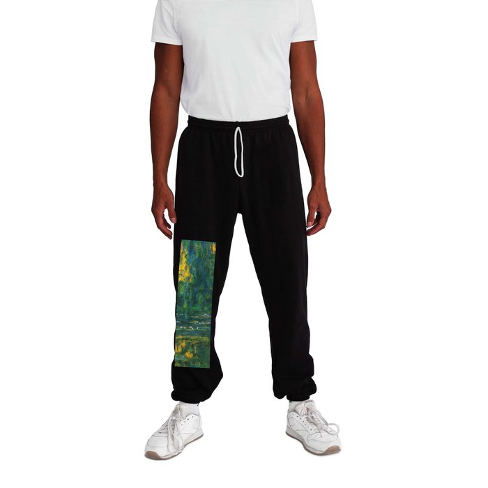 Water Lily Pond and Weeping Willow, Art Print Sweatpants
