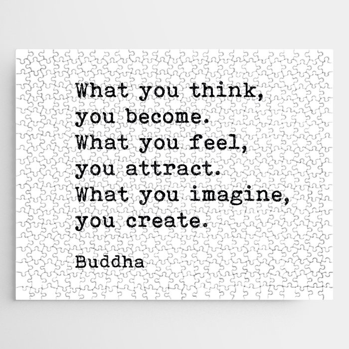 What You Think You Become, Buddha, Motivational Quote Jigsaw Puzzle