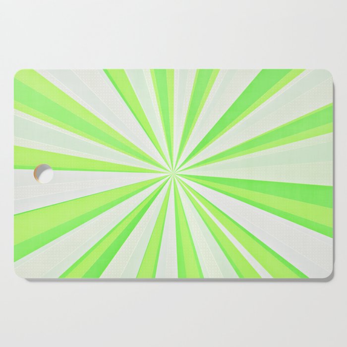 Rays in neon lemon kiwi green Cutting Board
