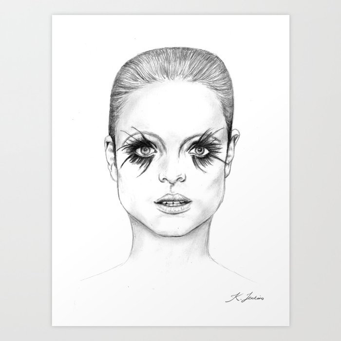 Bright Eyed Girl Art Print