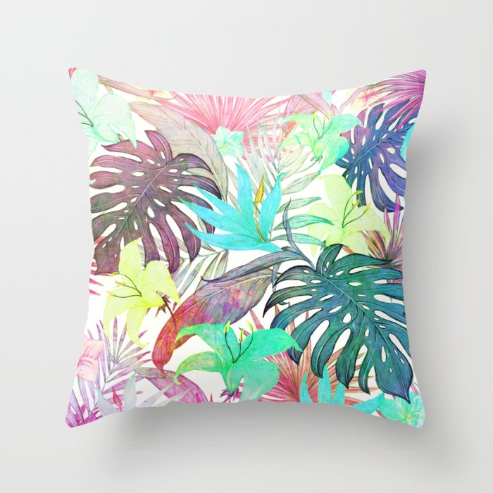 Jungle Leaves Throw Pillow