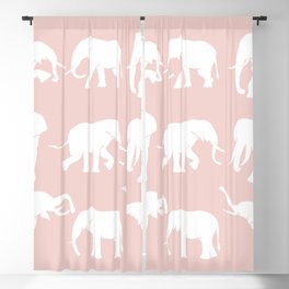Rose elephant silhouette Blackout Curtain