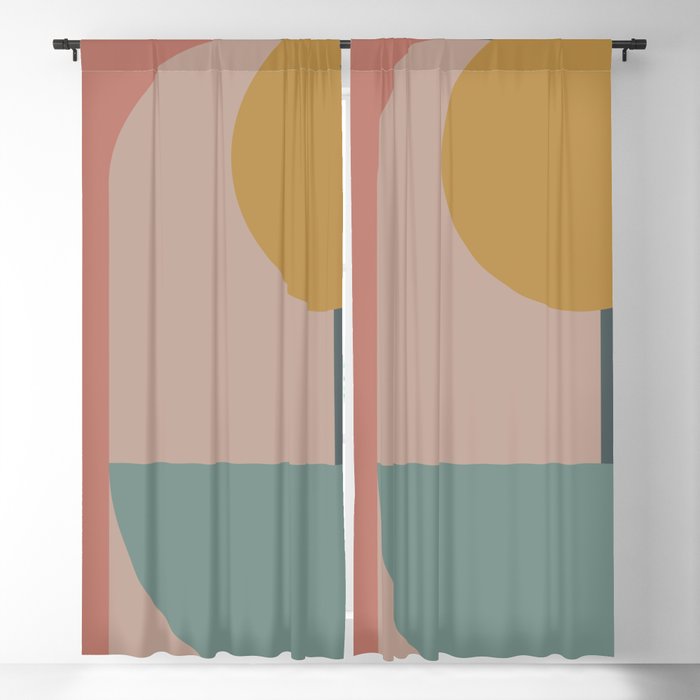 Zen Shape and Color Study 58 Blackout Curtain