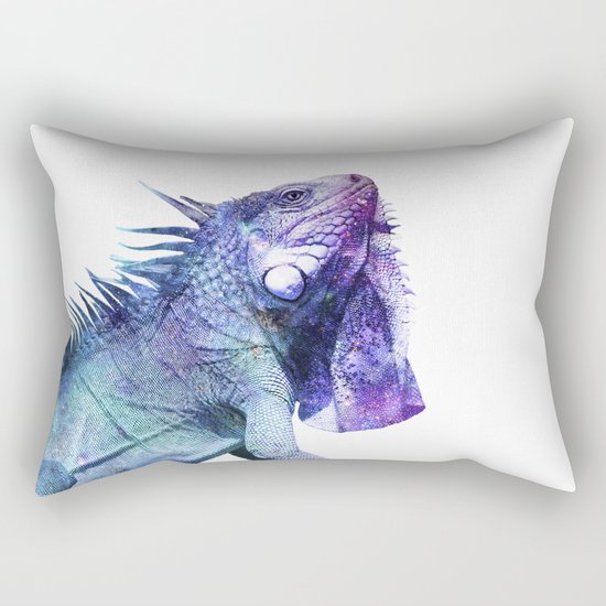 Galactic Iguana Rectangular Pillow