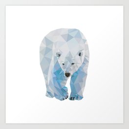 Geometric Polar Bear Art Print