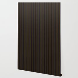 Striped geometric seamless pattern in black gold palette Wallpaper