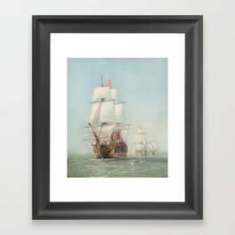 Vintage Ship Art Framed Art Print