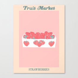 fruit market / strawberries Canvas Print