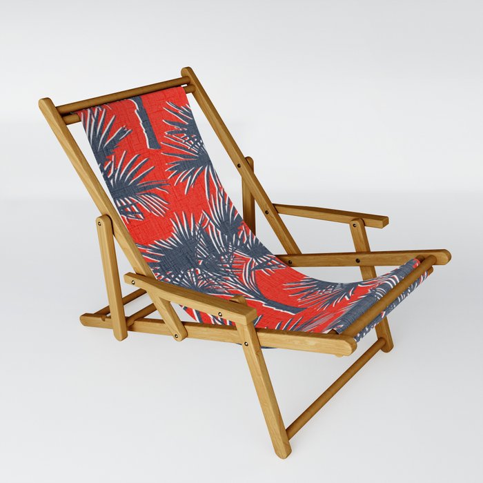 70’s Palm Springs Red White and Blue Sling Chair