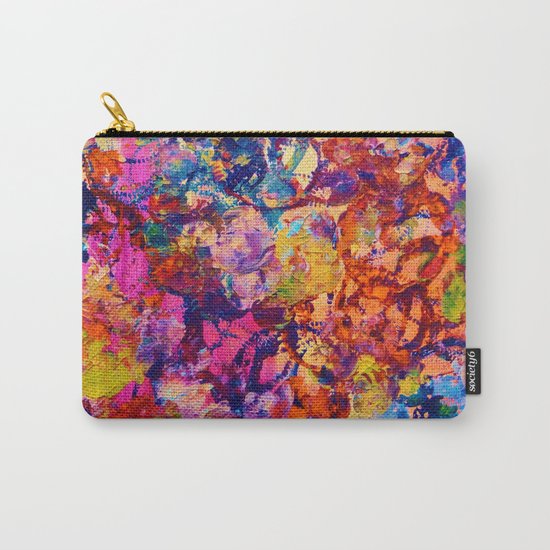 EVERYBODY'S COASTER- Bold Abstract Acrylic Painting Wine Glass Coaster Wow Autumn Home Decor Gift Carry-All Pouch