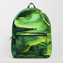 Watercolor Palm Leaves - Tropical Art Backpack