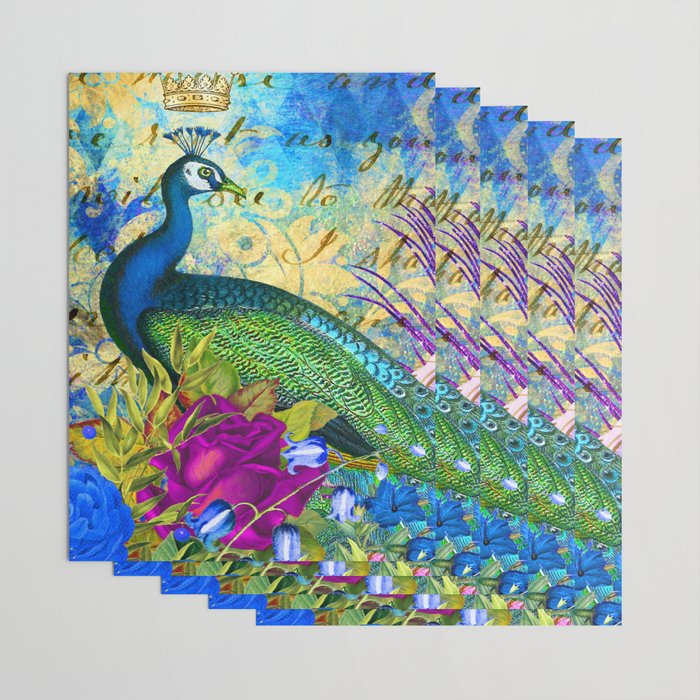 Peacock wrapping paper deals