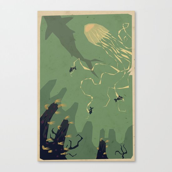 Meanwhile, deep below.... Canvas Print