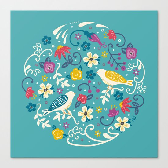 Garden Birds Canvas Print