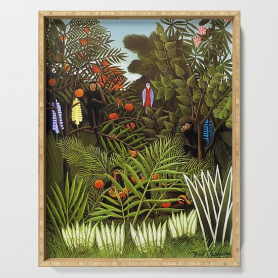 Art Jungle Monkey Bird Fruit 8x10 Print 606 Exotic Landscape by Henri Rousseau 