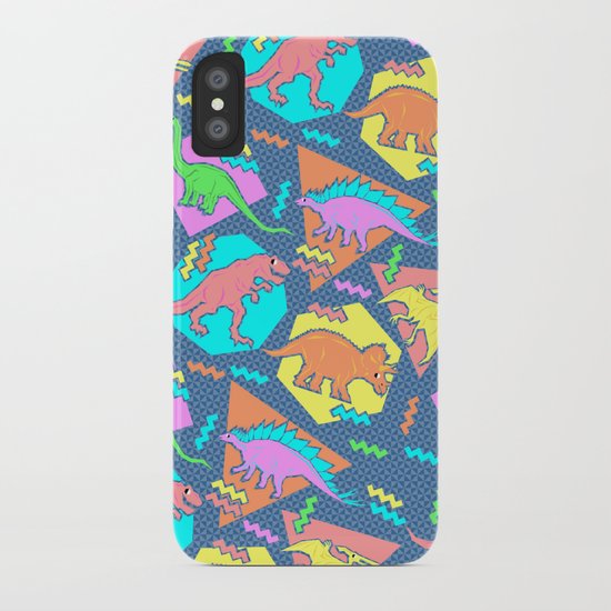 Nineties Dinosaur Pattern iPhone Case