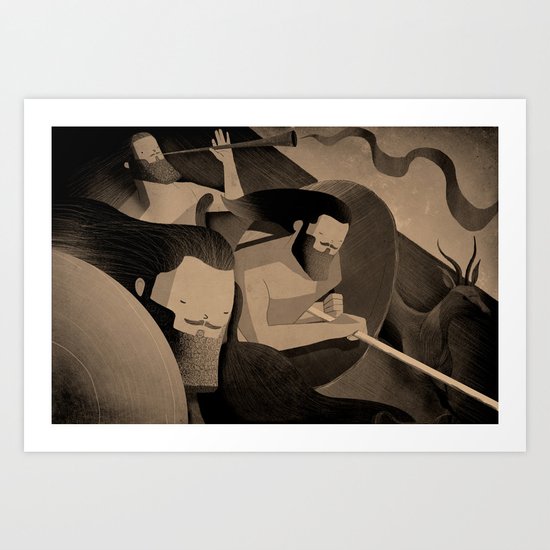 Gadite Warriors (by Andrew Lyons) Art Print