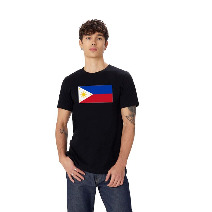 Philippines Flag With Printed Filipino Flag Pocket T-Shirt Philippines Flag With Printed Filipino Flag Pocket T-Shirt