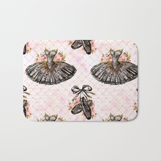 Black Tutu Ballerina Bath Mat