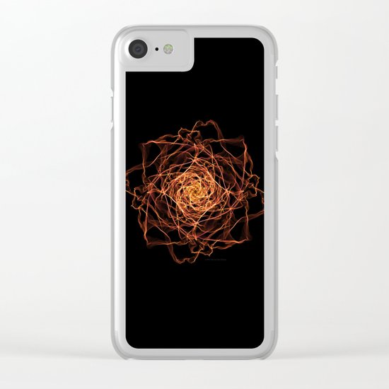 Fire Rose Clear iPhone Case