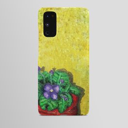 Purple Flowers in Oil Android Case