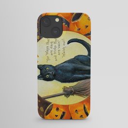 Merry Halloween Black Cat iPhone Case