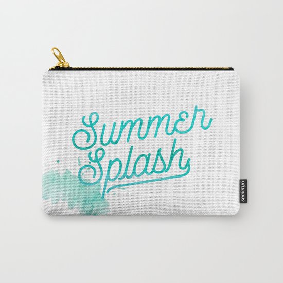 Summer splash- Typography - Holiday Beach Maritime Fun Water Carry-All Pouch