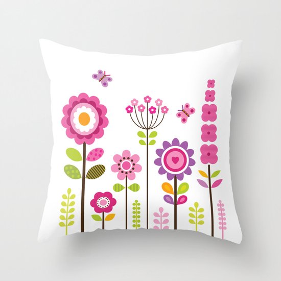 MOD GARDEN Throw Pillow