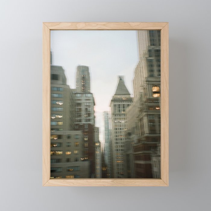 Hazy City Framed Mini Art Print