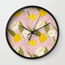 kala pink summer Wall Clock