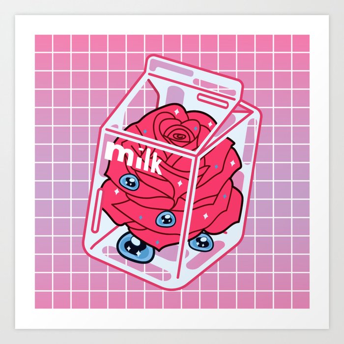 Rose Milk Art Print