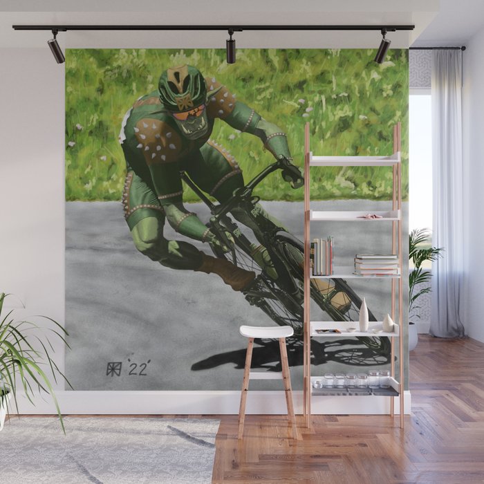 Fantasy Cyclist Bike Racing Wall Mural