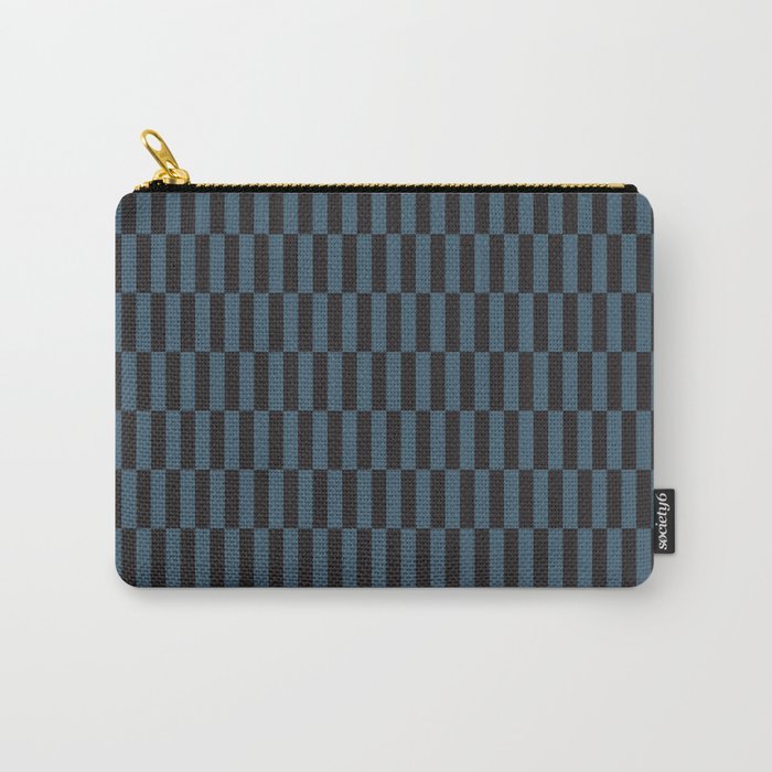Lanky Checkers | Iron + Blue Carry-All Pouch