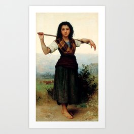 William-Adolphe Bouguereau "The Little Shepherdess" Art Print