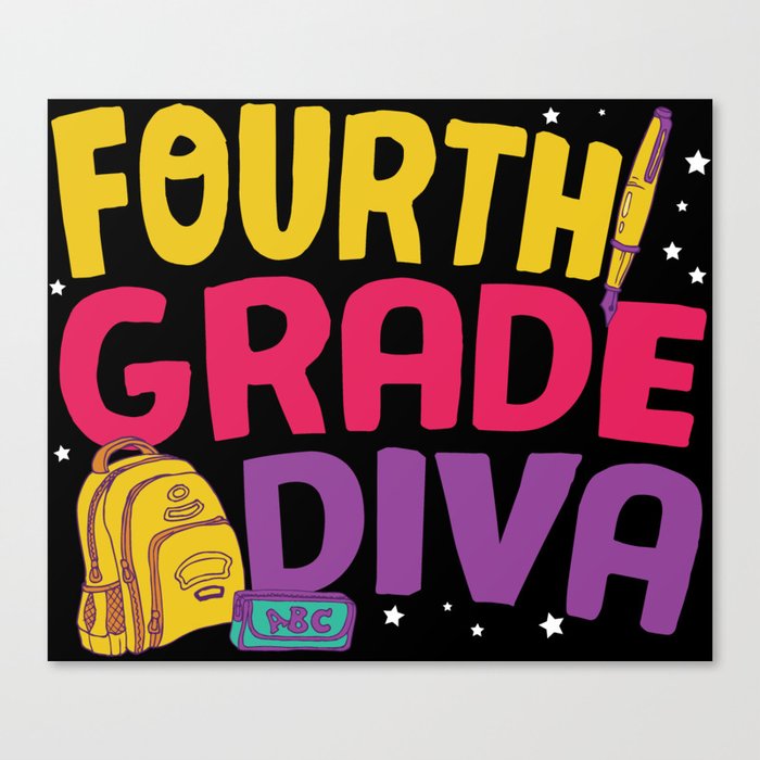 Fourth Grade Diva Canvas Print