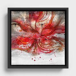 Red Wind Framed Canvas