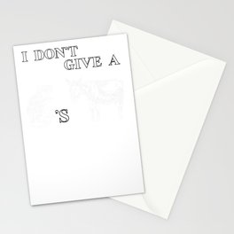 I Don't Give A Rat's Ass Stationery Card