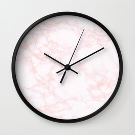 blush marble Wall Clock