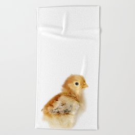 Chick, Baby Chicken, Farm Animals, Art for Kids, Baby Animals Art Print By Synplus Beach Towel
