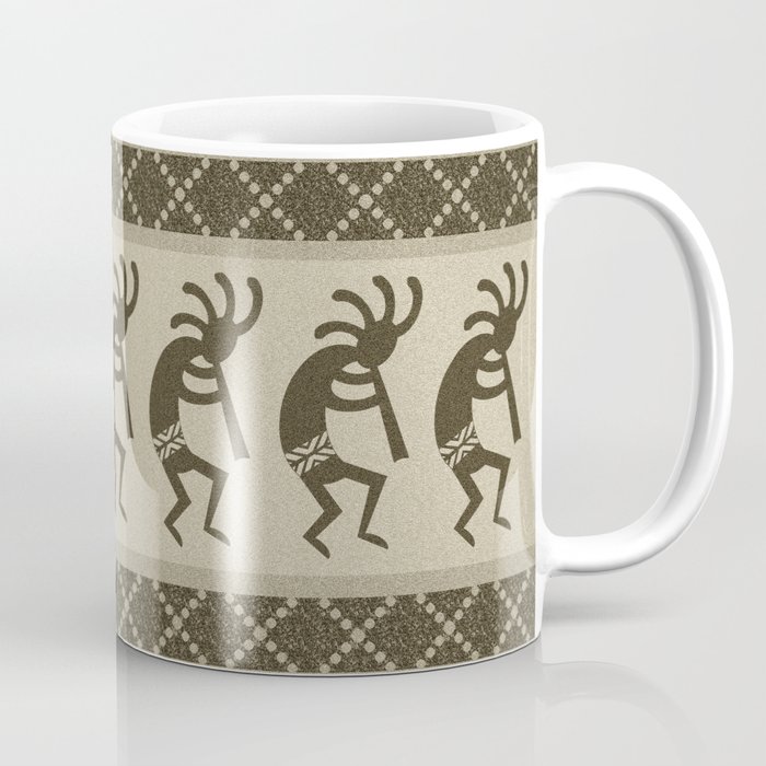 Southwestern Kokopelli Coffee Travel Mug with Lid 14 Ounce Ceramic