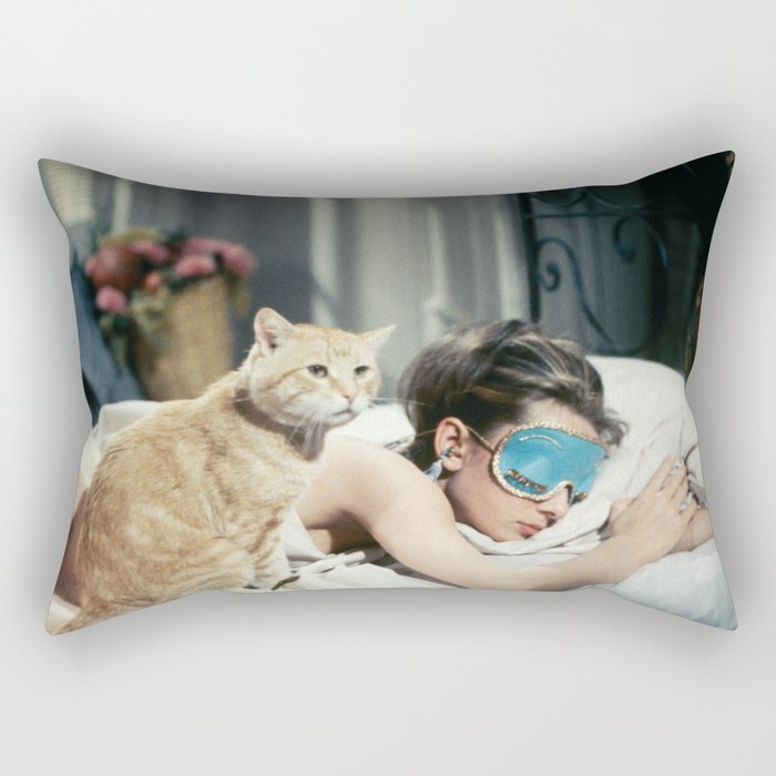 Holly Golightly Breakfast at tiffany movie poster Rectangular Pillow