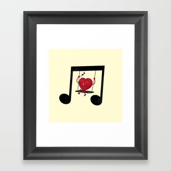 swing a LOVE song Framed Art Print