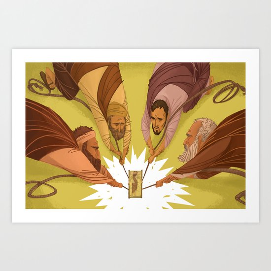Dropped through the Ceiling (by Ward Jenkins) Art Print