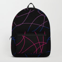 Abstract Threads – Bisexual Pride Flag Backpack | Bisexualpride, Abstract, Digital, Graphicdesign, Besexualprideflag, Bisexualflag, Pattern 