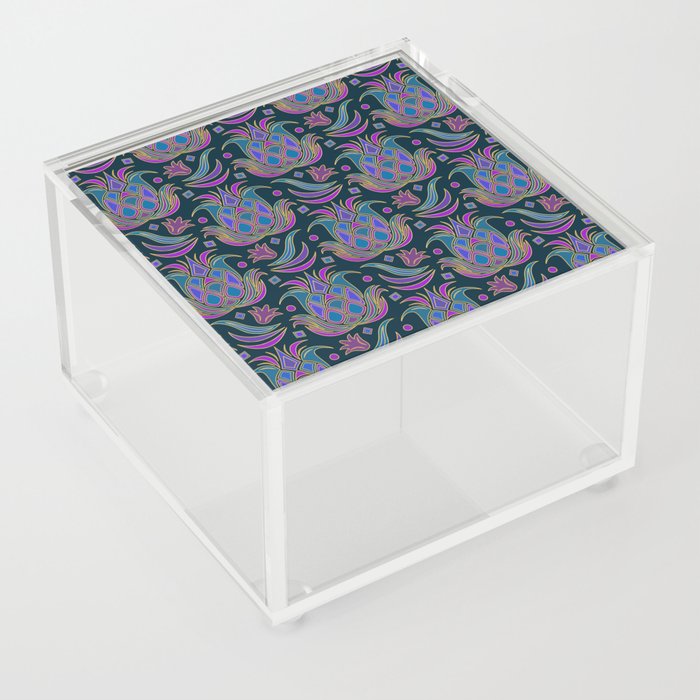 Luxe Pineapple // Midnight Blue Acrylic Box