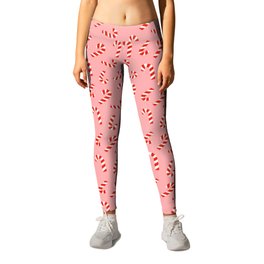 Candy Canes - Pink Leggings