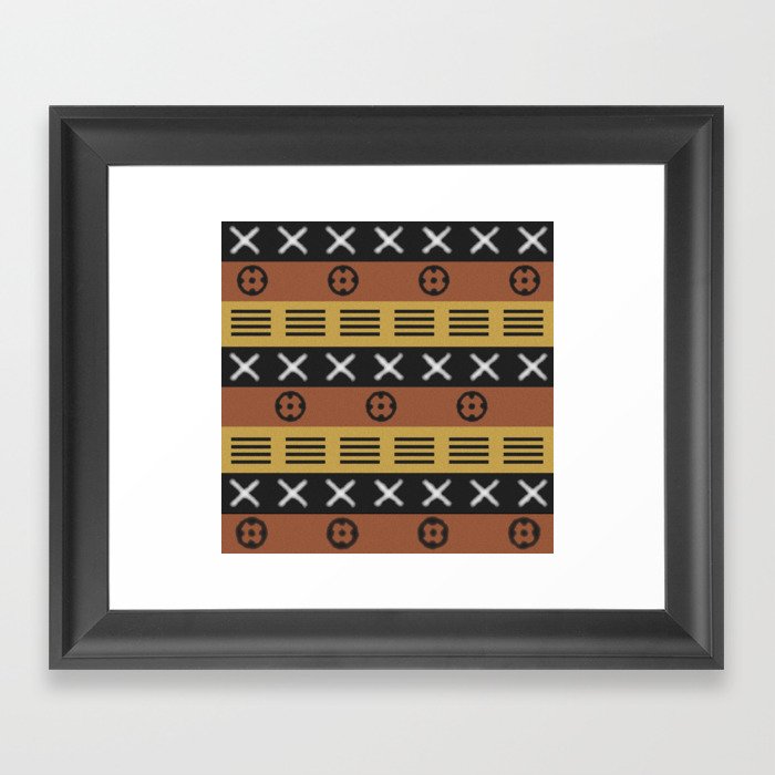 African mudcloth Framed Art Print by dayone Society6