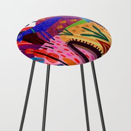 Blue horse Counter Stool